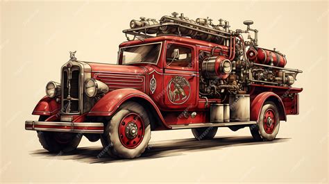 Premium AI Image | Vintage fire engine