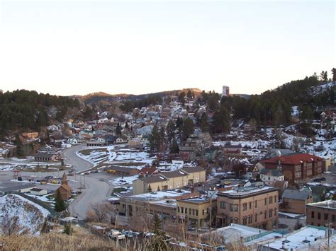 Lead, SD : Lower Lead Main street and Homestake shaft photo, picture, image (South Dakota) at ...