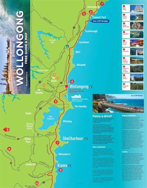 Wollongong area map - Ontheworldmap.com