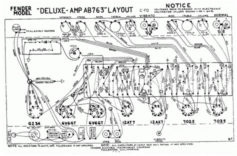 Fender Deluxe Reverb Tube Layout