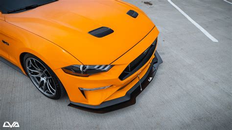 2018+ Ford Mustang Front Splitter (GT Performance Package) V.1 - LiquiVinyl Aerodynamics