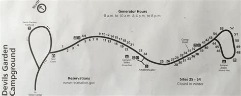 Devils Garden Campground Map