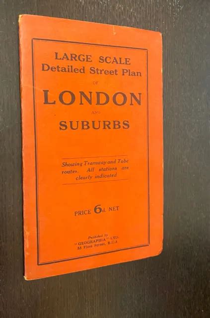 LARGE SCALE DETAILED Street Plan London Suburbs (c1937) -- Large ...