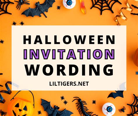 125 Spooky Halloween Party Invitation Wording Ideas - Lil Tigers