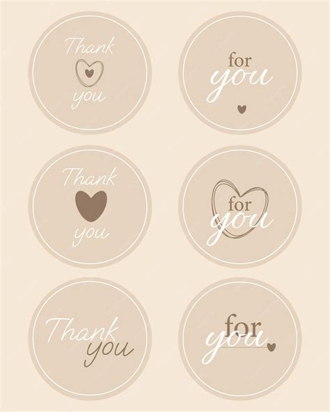 Premium Vector | Printable thank you stickers for your business ...