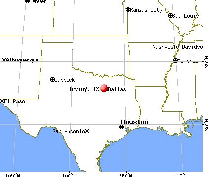 Irving, Texas Map