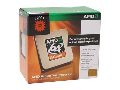 AMD Athlon 64 3200+ Orleans Single-Core 2.0 GHz Socket AM2 59W ...