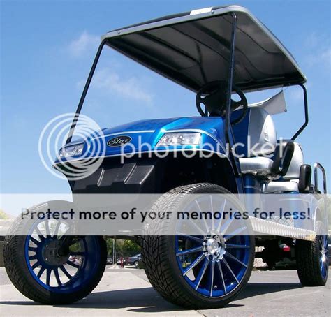 blue 18 inch golf cart rims tires 4 lug ezgo club car yamaha , LSV Carts