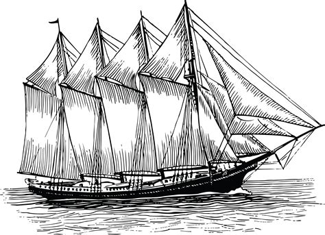 Free Clipart Of A schooner