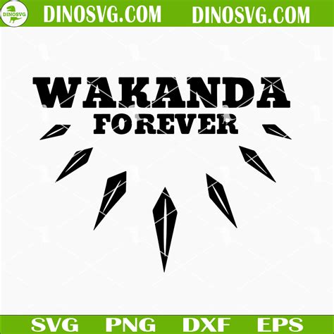 Wakanda Forever Logo SVG, Black Panther SVG PNG DXF EPS Cutting Files ...