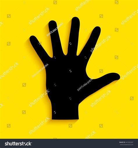 Helping Hand Silhouette Icon Stock Vector (Royalty Free) 441092287 ...