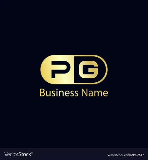 Initial letter pg logo template design Royalty Free Vector