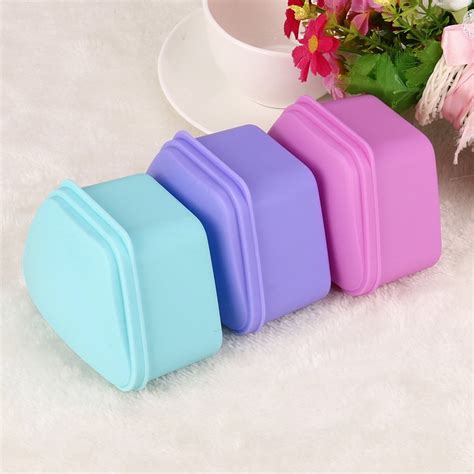 Denture Bath Appliance False Teeth Box Storage Case Rinsing Basket Teeth Liners Teeth ...