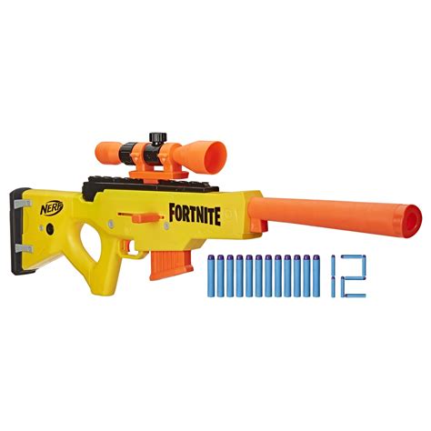 Buy NERF Fortnite BASR-L Bolt Action, Clip Fed Blaster - Includes Removable , 6-Dart Clip and 12 ...