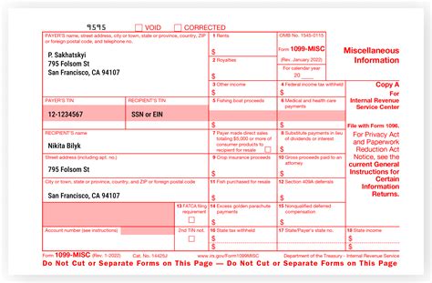 1099 Misc Form 2022