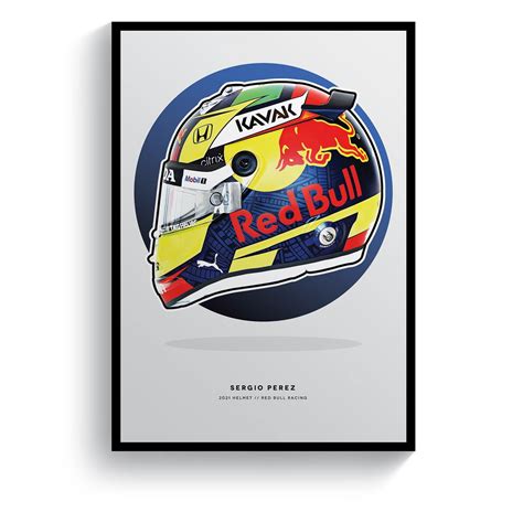 Sergio Perez Formula 1 2021 Helmet Print | GPBox