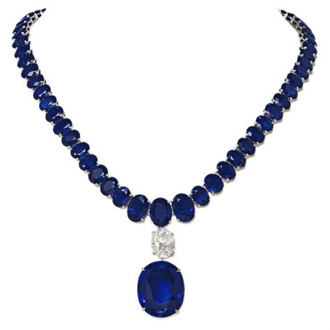 Sapphire and Diamond NecklaceCeylon Sapphire - Jahan Jewellery