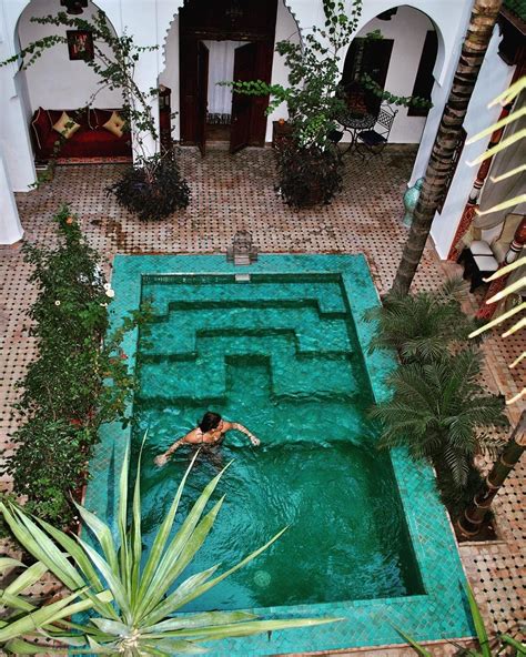 Swimming Pools Backyard, Small Backyard Pools, Indoor Pool, Moroccan Pool, Moroccan Homes, Bali ...