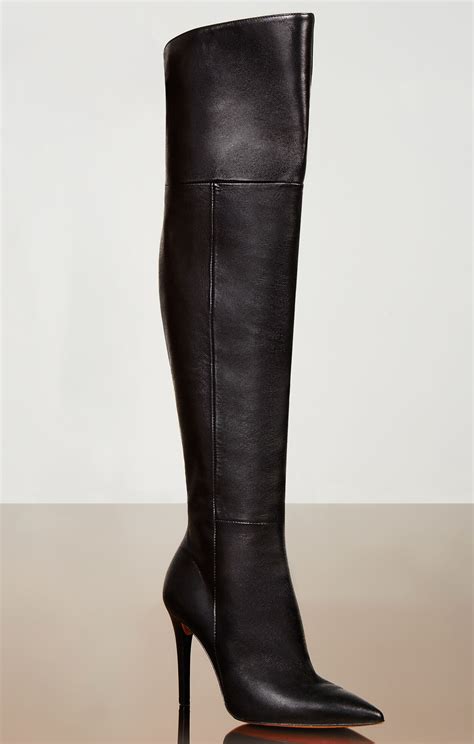 Abella High-Heel Over-The-Knee Leather Boots