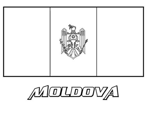 Nation Flag Of Moldova Coloring Page : Kids Play Color