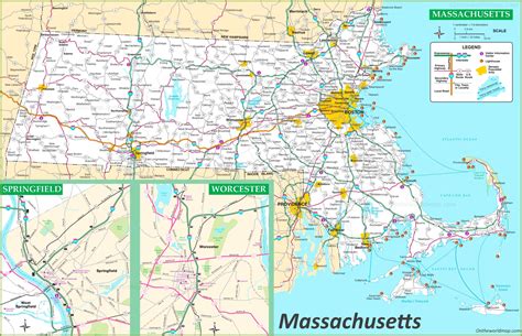 Massachusetts Road Map