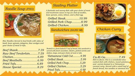 Menu at Saigon Panda pub & bar, Kenosha