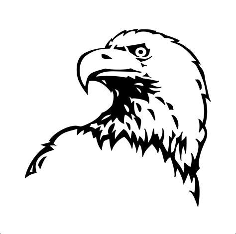 Proud Bald Eagle Head American Bird Cut Sign Image Clipart Digital Download Eps/dxf/png/jpeg/svg ...