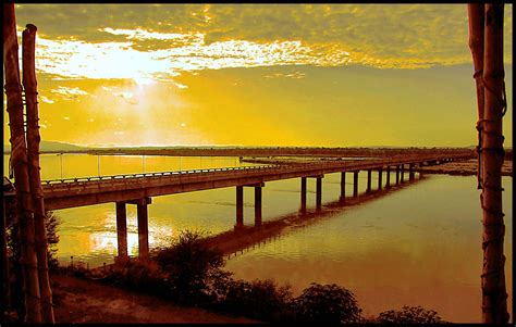 Sunset over River Jhelum | Jhelum Bridge as viewed from the … | Flickr