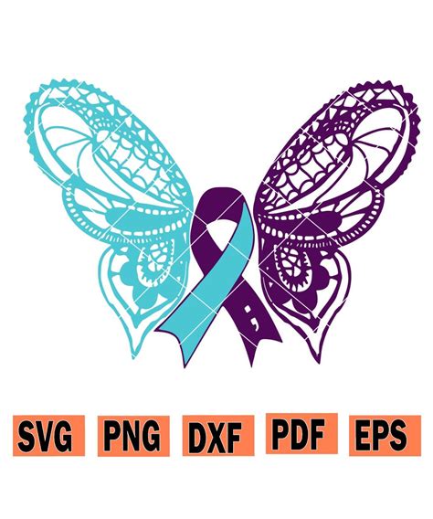 Suicide Prevention Awareness SVG, awareness Hope svg, Ribbon Support ...