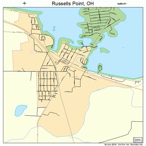 Russells Point Ohio Street Map 3969302