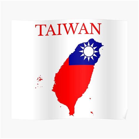 "Taiwan Flag Map" Poster by marosharaf | Redbubble