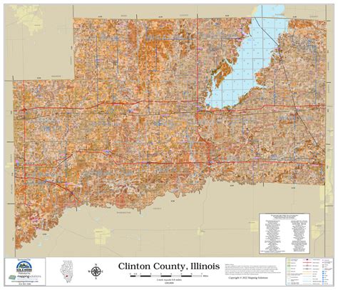 Clinton County Illinois 2023 Soils Wall Map | Mapping Solutions