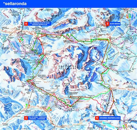 Moena Piste Map | Moena Trail & Ski Area Map, Val di Fassa - Mychaletfinder