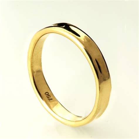 Simple Gold Wedding Band - 14k Gold Ring , Unisex Ring , Wedding Ring ...