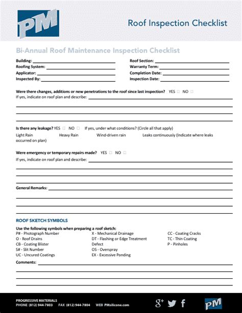 Roof Inspection Checklist Template - Progressive Materials - Fill Out, Sign Online and Download ...