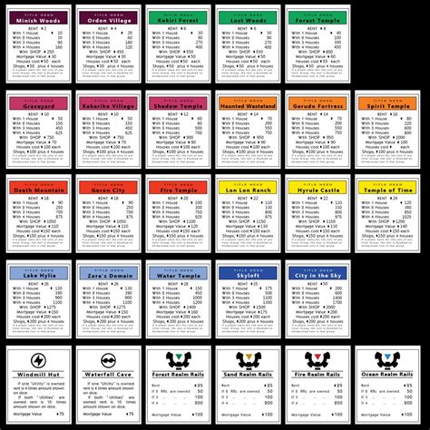 Excellent Monopoly Board Template | Monopoly cards, Card template, Free business card templates