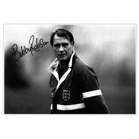 Bobby Robson 8x12 Signed England Manager Photograph 25841