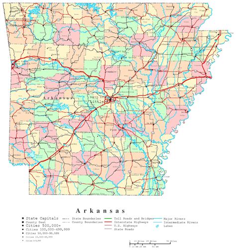 Printable Arkansas Road Map