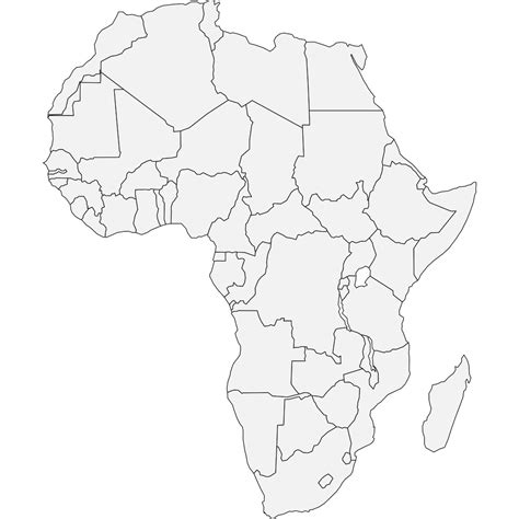 Blank Map Of Africa Printable