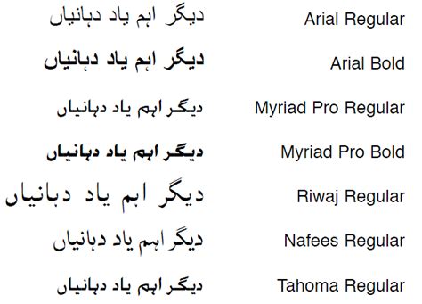 [Urdu] Font Samples