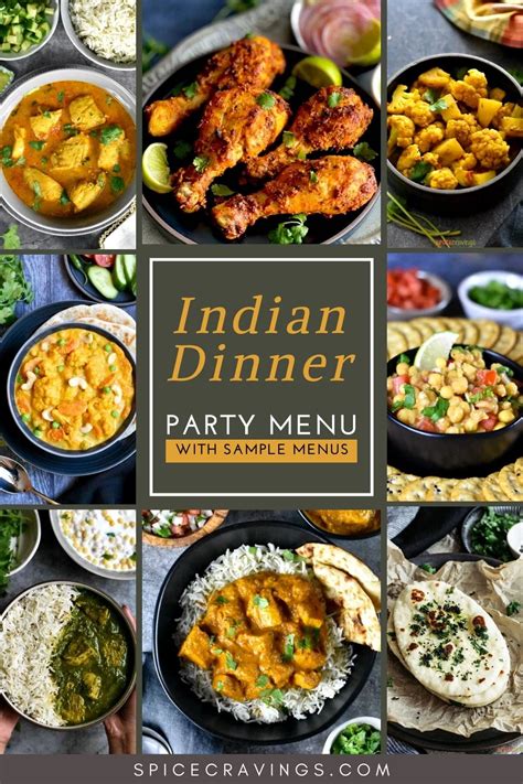 Indian Dinner Party Menu with Sample Menu | Indian dinner menu, Indian dinner recipes, Indian dinner