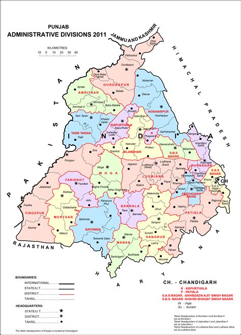 High Resolution Map of Punjab [HD] - BragitOff.com