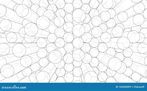 Abstract Background of Cylinders Outline. Vector Stock Vector - Illustration of geometric ...