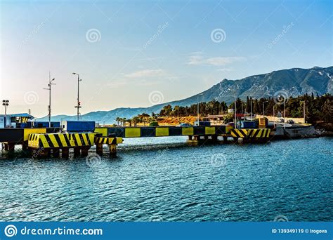 Submersible Bridge Over the Canal. the Corinth Canal is a Canal that Connects the Gulf of ...