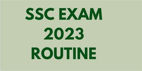 SSC Exam 2023 Routine - এসএসসি রুটিন ২০২৩ - সবাই শিখি | Sobai Shikhi