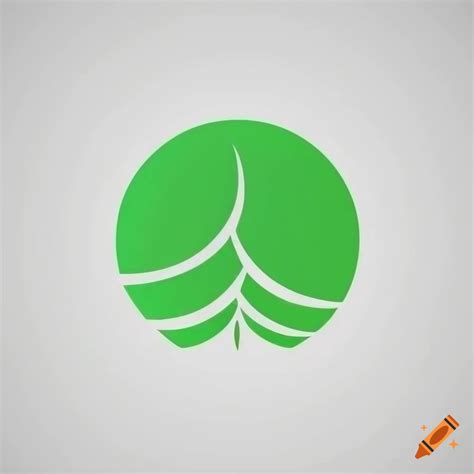 Minimalist logo of a leafy tree on white background on Craiyon