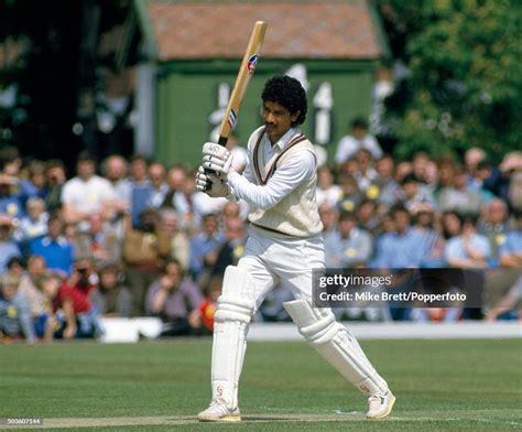 Larry Gomes batting for the West Indies during their cricket match ...