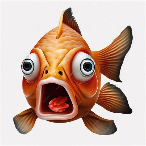 Premium AI Image | expressive emoticon face fish emoji