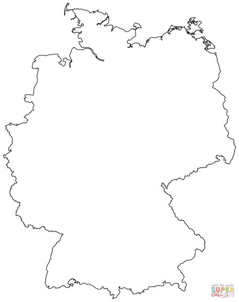 Coloring Map Cities Of Germany With Printable
