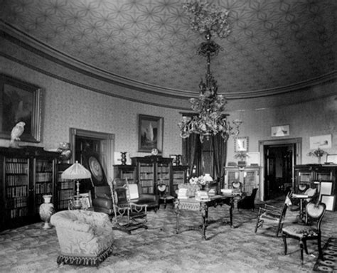 yellow-oval-room-1890-Benjamin Harrisons Library Livingroom | White ...